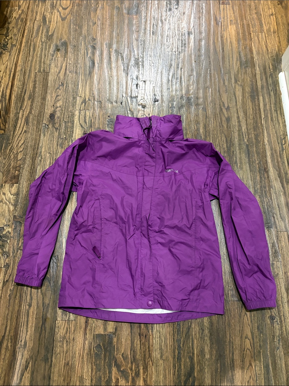 Marmot Girls' Bright Purple Waterproof Rain Jacket